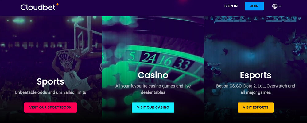 Cloudbet kasino bonusar